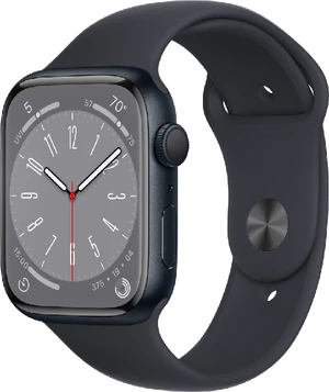 Apple Watch Series 8 45mm gps svart front höger sida