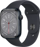 Apple Watch Series 8 45mm gps svart front höger sida