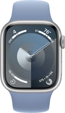 Apple Watch Series 9 41mm aluminium silber Vorderseite