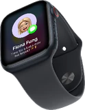Apple Watch Series 9 4G 41mm aluminium midnight sort front højre side bund