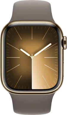 Apple Watch Series 9 4G 41mm rvs guld front