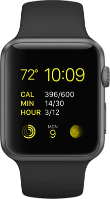 Apple Watch sport aluminium zwart sport