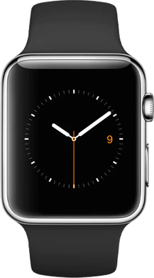 Apple Watch stainless zwart sport