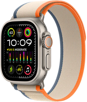 Apple Watch Ultra 2 trail arancia beige copertina frontale lato destro