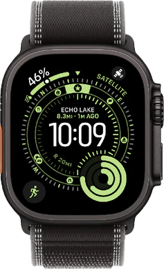 Apple Watch Ultra 3 zwart trail band zwart