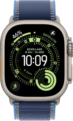 Apple Watch Ultra 3 natural trail band blauw