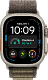 Apple Watch Ultra 4 natural alpine band olive vert avant