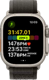 Apple Watch Ultra svart grå trail loop