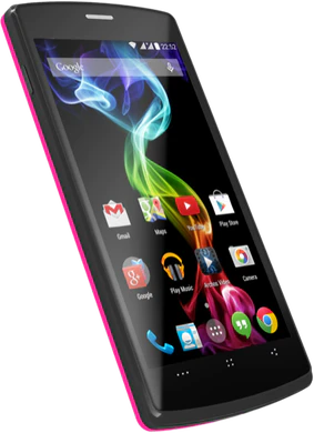 Archos 50b Platinum voorkant schuin