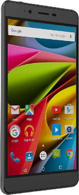 Archos 55 cobalt plus grijs voorkant linkerzijkant