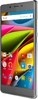 Archos 55 cobalt plus grijs voorkant rechterzijkant