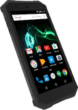 Archos Saphir 50X schwarz Vorderseite linke Seite