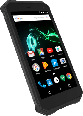 Archos Saphir 50X schwarz Vorderseite linke Seite