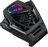 Asus AeroActive Cooler X zwart achterkant schuin