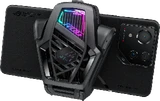 Asus AeroActive Cooler X zwart achterkant with phone schuin 2