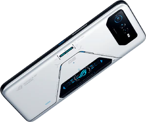 Asus ROG Phone 6 Pro weiß Rückseite rechte Seite schräg