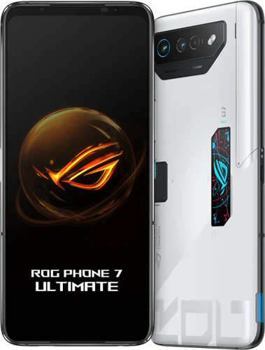 Asus ROG Phone 7 Ultimate wit overzicht Asus ROG Phone 7 Ultimate wit overzicht