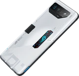 Asus ROG Phone 7 Ultimate wit achterkant linkerzijkant schuin