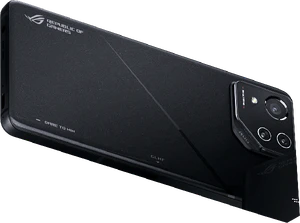 Asus ROG Phone 8 Pro zwart achterkant gedraaid linkerzijkant