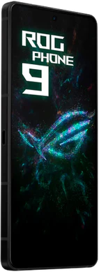 Asus ROG Phone 9 zwart voorkant linkerzijkant