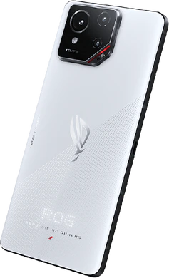 Asus ROG Phone 9 wit achterkant linkerzijkant schuin