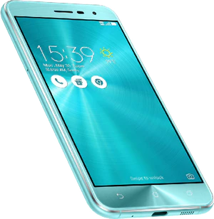 Asus ZenFone 3 azul tapa delantera lado izquierdo