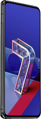 Asus Zenfone 7 svart front vänster sida