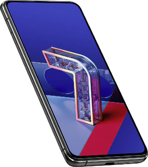 Asus Zenfone 7 svart front vänster sida botten