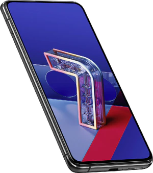 Asus Zenfone 7 Pro sort front venstre side bund