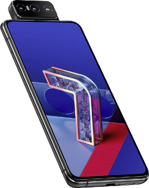 Asus Zenfone 7 Pro sort front venstre side bund Åbnet