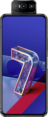 Asus Zenfone 7 Pro sort front Åbnet