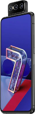 Asus Zenfone 7 Pro sort front højre side Åbnet