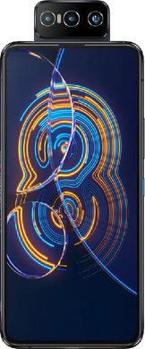 Asus Zenfone 8 Flip zwart voorkant geopend