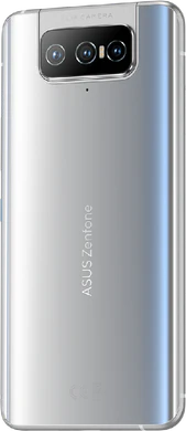 Asus Zenfone 8 Flip zilver achterkant linkerzijkant