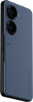 Asus ZenFone 9 blauw achterkant rechterzijkant onderkant