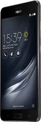 Asus ZenFone AR zwart voorkant rechterzijkant