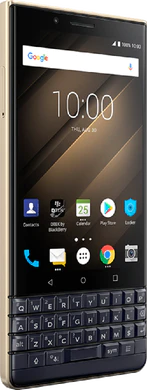 BlackBerry KEY2 LE Vorderseite linke Seite gold
