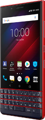 BlackBerry KEY2 LE Vorderseite rechte Seite rot