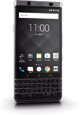 BlackBerry KEYone black voorkant linkerzijkant