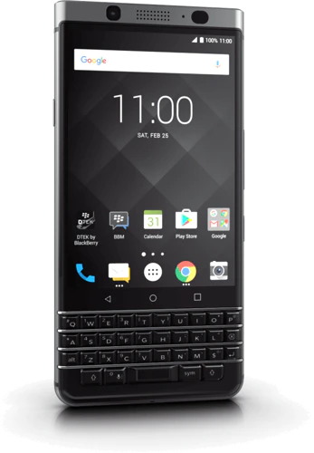 BlackBerry KEYone black voorkant linkerzijkant