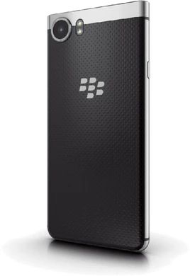 BlackBerry KEYone black achterkant linkerzijkant schuin