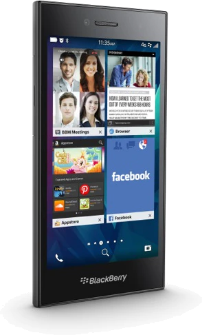 BlackBerry Leap grijs linkerzijkant schuin