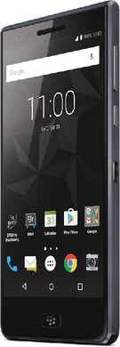 BlackBerry Motion black front höger sida snett