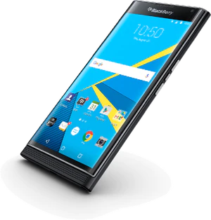 BlackBerry Priv voorkant rechterzijkant schuin gesloten