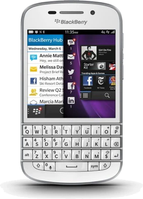 BlackBerry Q10 wit voorkant