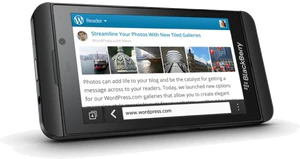 BlackBerry Z10 black eng gen à travers aslant
