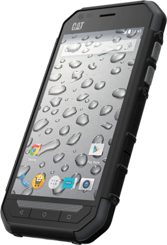 Cat s30 zwart voorkant rechterzijkant Cat s30 zwart voorkant rechterzijkant