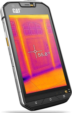 Cat S60 musta etupuolella vasen puoli