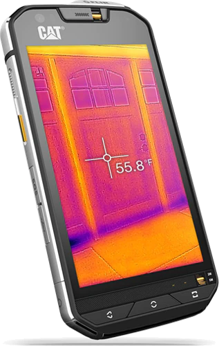 Cat S60 zwart voorkant linkerzijkant Cat S60 zwart voorkant linkerzijkant