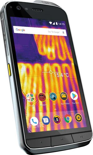 Cat S61 zwart voorkant linkerzijkant schuin